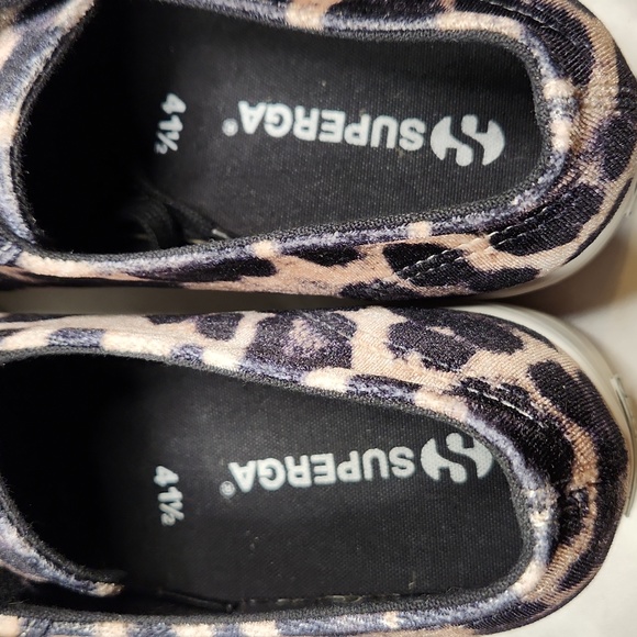 Superga Platform Velvet Cheetah Print Sneakers Women's sz 10 - Picture 9 of 10